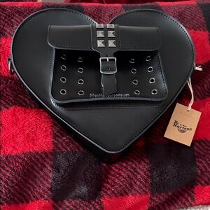 Black Heart-Shaped Bag